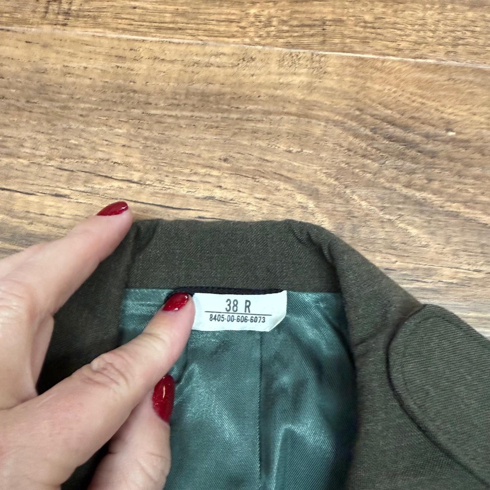 Vintage US Marine Corps Men 38R Military Service Alpha Uniform Jacket Green Wool - Picture 3 of 9